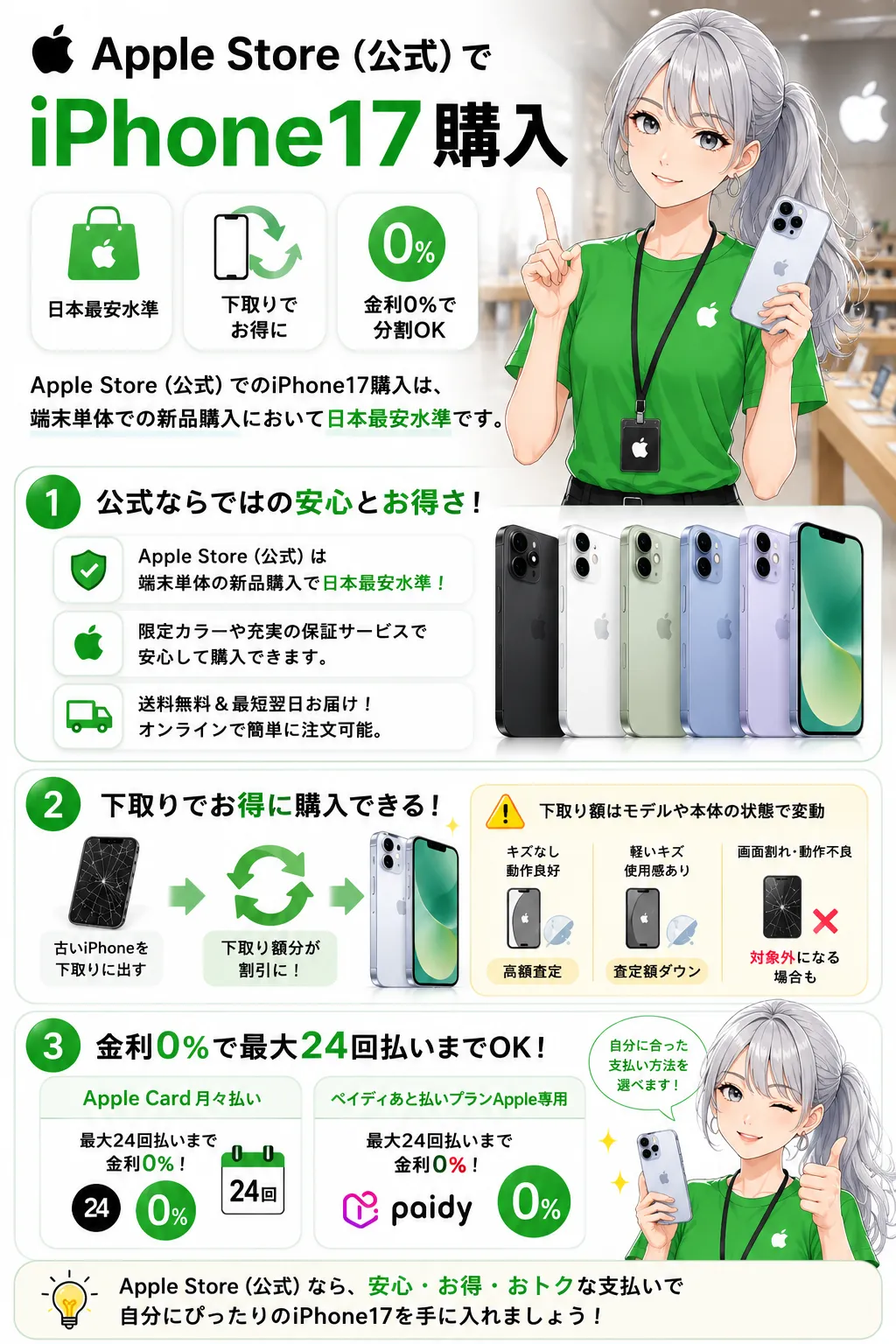 Apple Store（公式）でiPhone17購入