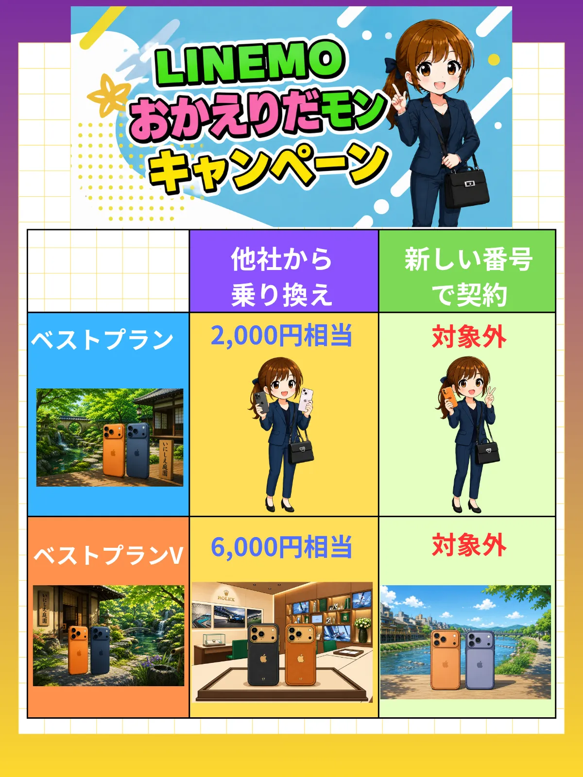 LINEMOおかえりだモンキャンペーン南禅寺風
